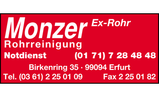 Monzer Rohrreinigung in Schmira Stadt Erfurt - Logo