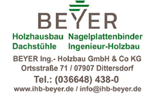 BEYER Ing. - Holzbau GmbH & Co. KG in Dittersdorf bei Schleiz - Logo
