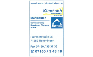 Kientsch Industriebau GmbH & Co. KG in Hemmingen in Württemberg - Logo