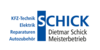 Kundenlogo von Schick Dietmar KFZ-Technik, Elektrik Reparaturen, Autozubehör