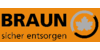 Kundenlogo von Braun Entsorgung GmbH BRAUN sicher entsorgen