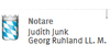 Kundenlogo von Notare Judith Junk, Georg Ruhland
