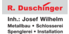Kundenlogo von R. Duschinger Inh. Josef Wilhelm e. K. Schlosserei + Heizungsbau