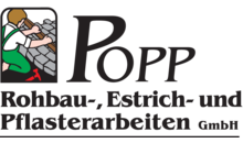Kundenlogo von Popp Rohbau-, Estrich- und Pflasterarbeiten GmbH