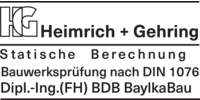 Kundenlogo Heimrich + Gehring Statische Berechnung u. Tragwerksplanung