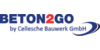 Kundenlogo von Beton2Go Celle - Beton und Schüttgüter auf Knopfdruck oder Lieferung