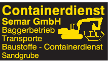 Kundenlogo von Containerdienst Semar Baggerbetrieb und Transporte GmbH