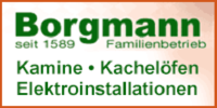 Kundenlogo Borgmann - Kamine, Kachelöfen, Elektro