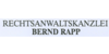 Kundenlogo von Anwaltskanzlei - Bernd Rapp