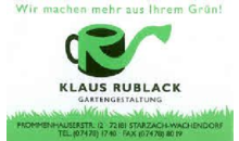 Kundenlogo von Rublack Klaus