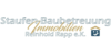 Kundenlogo von Staufen-Baubetreuung Immobilien Reinhold Rapp e.K.