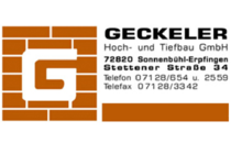 Logo Geckeler Hoch- u. Tiefbau GmbH Sonnenbühl