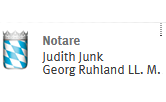 FirmenlogoNotare Junk Judith, Georg Ruhland LL.M. Schongau