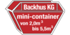 Kundenlogo von Containerdienst Backhus KG Mini-Container Rhein-Main-Taunus