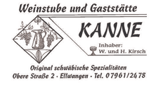 Kundenlogo von Weinstube und Restaurant Kanne W. und H. Kirsch GbR