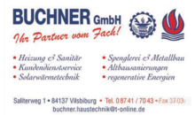 Kundenlogo von Buchner GmbH Heizung - Sanitär - Spenglerei