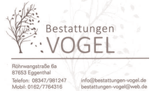 Kundenlogo von Bestattungen Vogel