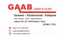 Kundenlogo von Gaab GmbH & Co. KG Sandwerk, Schottervertrieb,  Erddeponie