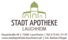Kundenlogo von Stadtapotheke Lauchheim Inh. Barbara Rieger