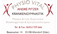 Kundenlogo von Physio Vital André Pitzer Krankengymnastik Masseur & med. Bademeister,  Krankengymnast & Sportphysiotherapeut