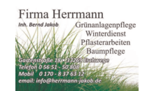 Kundenlogo von Jakob Bernd Firma Herrmann Garten-und Landschaftsbau-Winterdienst-Grünanlagenpflege-Baumpflege