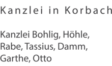 Kundenlogo von BOHLIG HÖHLE RABE TASSIUS DAMM GARTHE OTTO Rechtsanwälte Notar Fachanwälte