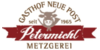 Kundenlogo von Gasthof und Metzgerei Petermichl