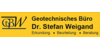 Kundenlogo von Geotechnisches Büro Dr. Stefan Weigand