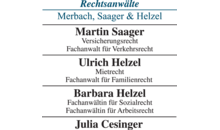 Kundenlogo von Rechtsanwälte Merbach, Saager & Helzel