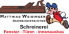 Kundenlogo von Schreinermeister Matthias Weidinger