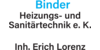 Kundenlogo von Binder Heizungs- Sanitärtechnik e. K. Inh. Erich Lorenz