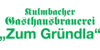 Kundenlogo von Gasthausbrauerei Zum Gründla