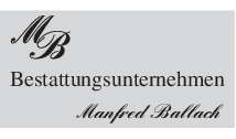 Kundenlogo von Bestattungsunternehmen Ballach