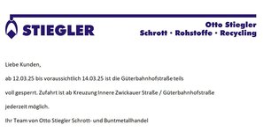 Bild 10 OTTO STIEGLER Schrott- & Metallhandel Inh. H.Gerbl e.Kfr. in Lichtenstein