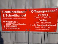 Bild 1 Roland Schulz Containerdienst-Schrotthandel in Wilkau-Haßlau