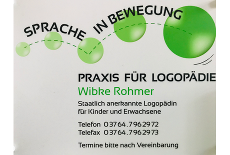 Bildergallerie Rohmer Wibke Praxis für Logopädie Meerane