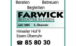 Beerdigung FARWICK in Essen - Logo