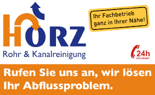 Abfluss verstopft - Horz Rohrreinigung u. Sanierung in Bochum - Logo