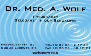 Wolf, Andreas Dr. med. Frauenarzt in Lüdenscheid - Logo