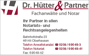 Anwälte Dr. Hütter & Partner in Oberhausen im Rheinland - Logo