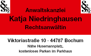 Katja Niedringhausen Rechtsanwältin in Bochum - Logo