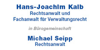 Kundenlogo Kalb Hans-Joachim, Rechtsanwalt & Fachanwalt für Verwaltungsrecht in Bürogemeinschaft mit Rüdiger Behrendt