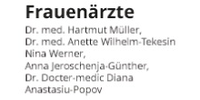 Kundenlogo Dr. med. Hartmut Müller, Dr. med. Anette Wilhelm-Tekesin Nina Werner, Anna Jeroschenja-Günther, Dr. Docter-medic Diana Anastasiu-Popov Frauenärzte