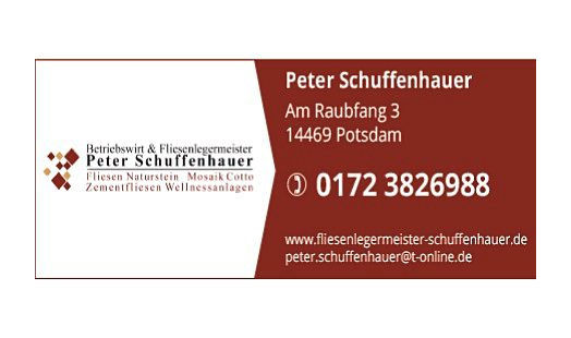 Betriebswirt und Fliesenlegermeister Peter Schuffenhauer in Potsdam - Logo