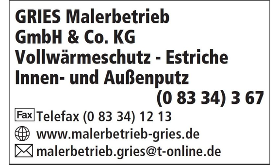 GRIES Malerbetrieb GmbH & Co. KG in Bad Grönenbach - Logo