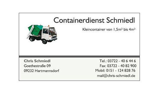 Containerdienst M. Georgi & C. Schmiedl, Containertransporte von 1 m³ bis 10 m³ in Hartmannsdorf bei Chemnitz - Logo