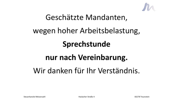 Steuerberater Heinzpeter Meisenzahl in Traunstein - Logo