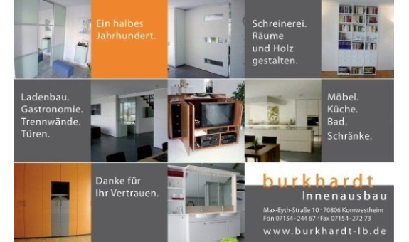 BURKHARDT Hermann . Innenausbau . Schreinerei in Ludwigsburg in Württemberg - Logo BURKHARDT Hermann . Innenausbau . Schreinerei in Ludwigsburg in Württemberg - Logo