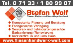 Fliesen-, Platten- und Mosaikhandwerk Stefan Wolf in Nordheim in Württemberg - Logo