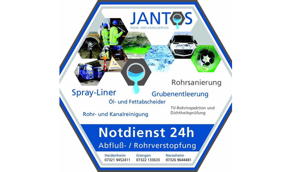 Jantos Rohr- und Kanalreinigung in Kleinkuchen Gemeinde Heidenheim - Logo